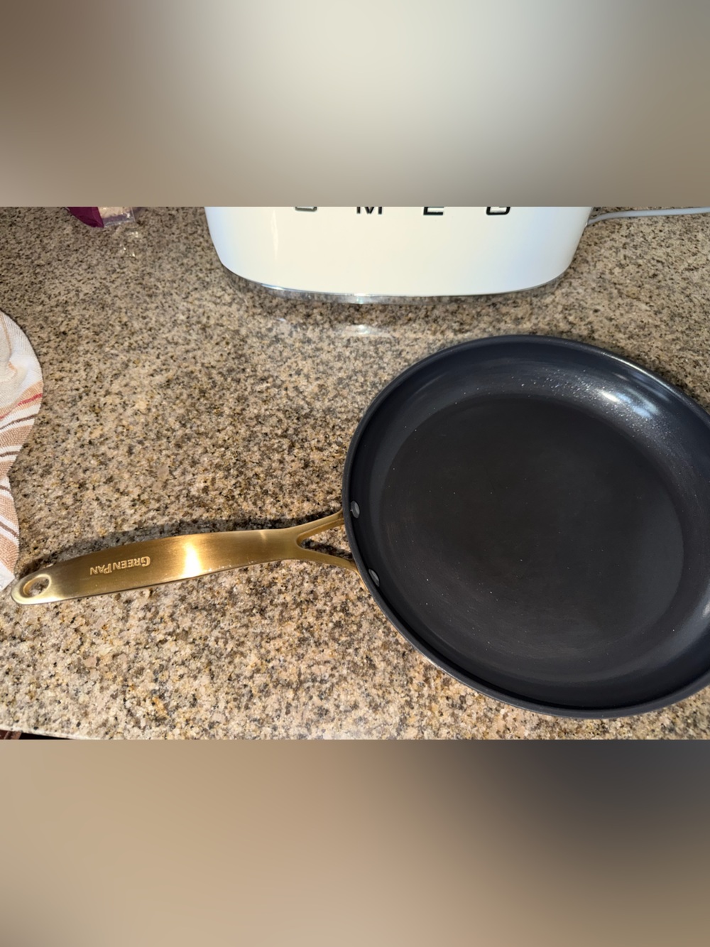 GreenPan Black Nonstick Skillet with Gold Handle
